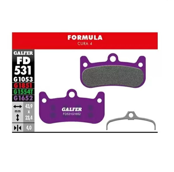 Pastiglie Freno Organiche Galfer FD531G1652-Formula Cura 4