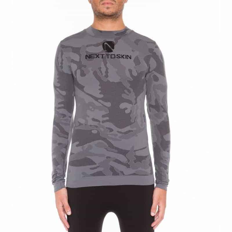 T-SHIRT MANICA LUNGA CAMU GREY NEXT TO SKIN, GRIGIO CAMU