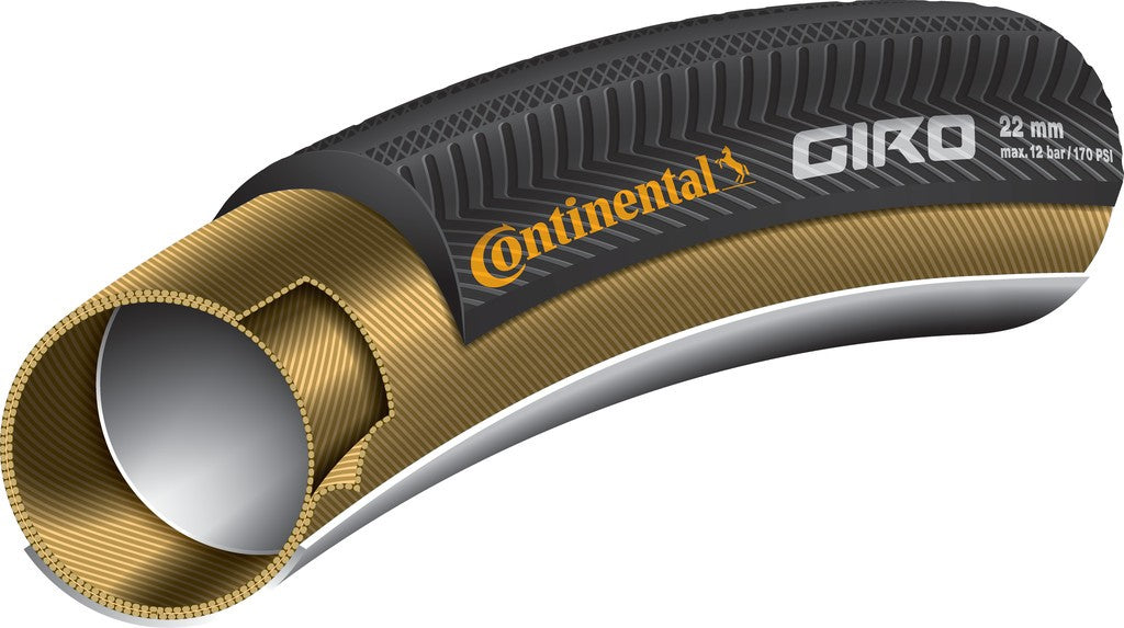 Tubular Continental Giro 28 "x22mm svart