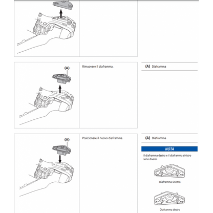 Shimano ST-R9120 vänster membran