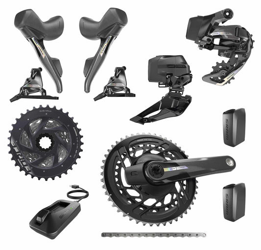 SRAM Force AXS D2 D2 DISC HRD 2x12V Grupp med kraftmätare