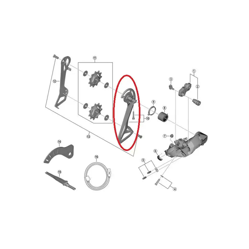External SHIMAN CAPE REAR CHANGE DURA ACE DI2 RD-R9250