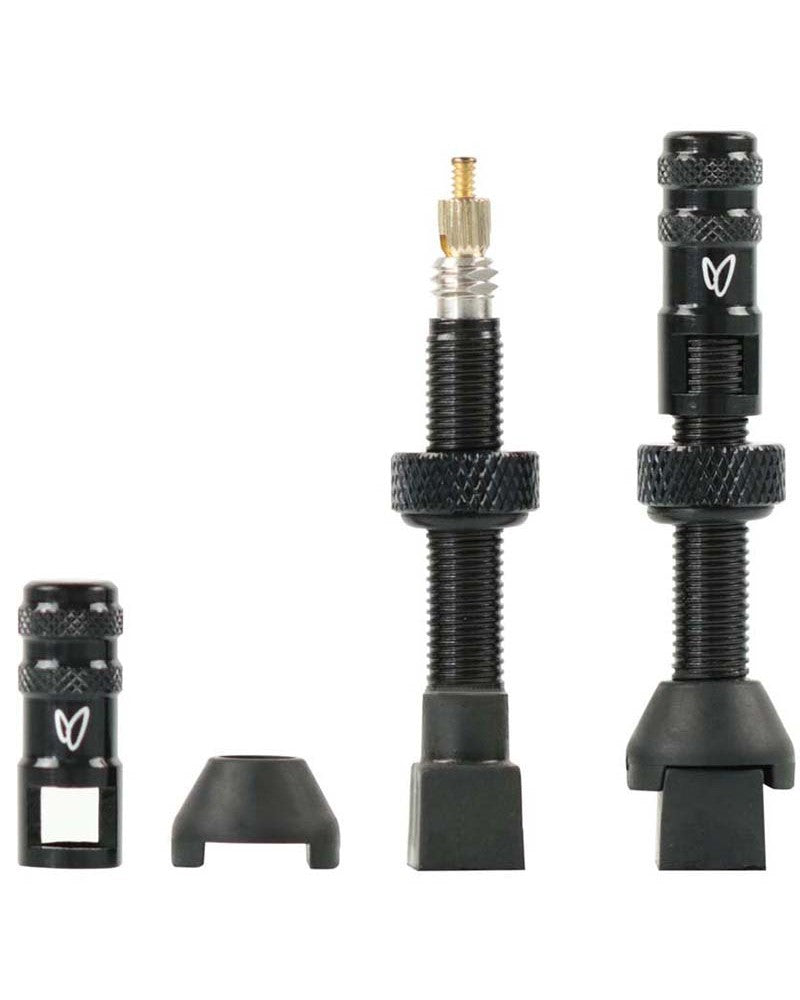 Combinar válvula Efecto tubeless Mariposa Caffélatox Válvula sin tubería 40 mm de negro